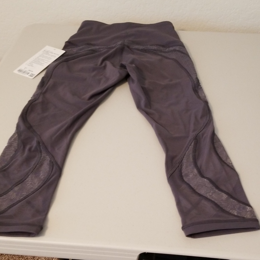 Lululemon lilac lace leggings NWT Flash Sale